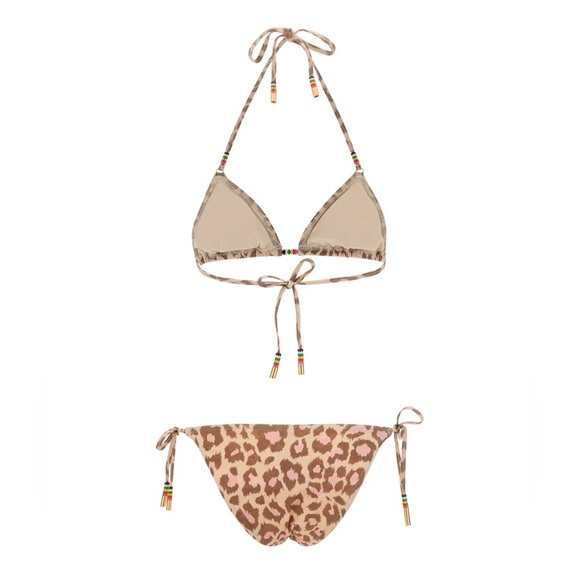 zimmermann jude mini triangle bikini in leopard print (not padded) - Picture 8 of 13